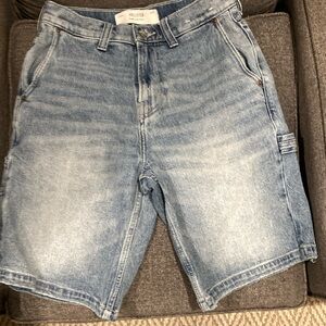 Hollister Blue Jean Shorts Distressed Denim